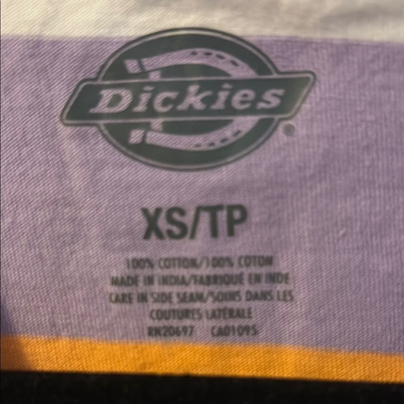 Dickies Purple and Orange Short Sleeve Tee with Retro Stripes - Picture 3 of 6